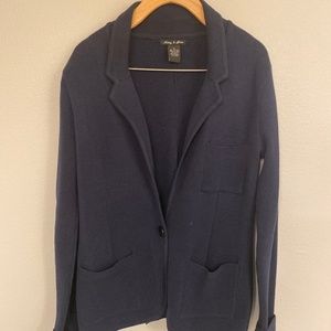 Knit navy blazer